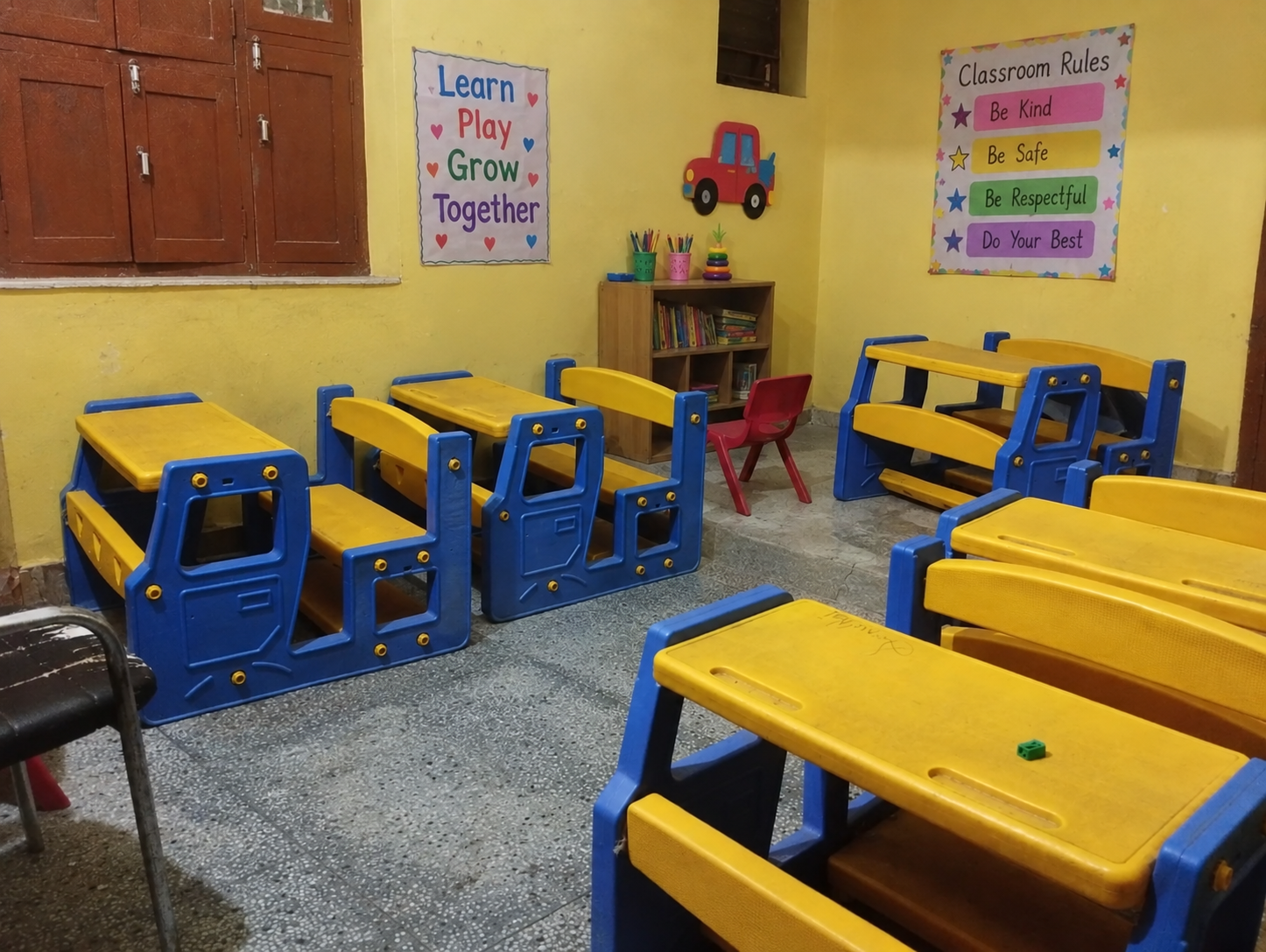 Child-Friendly Classroom with Educational Charts